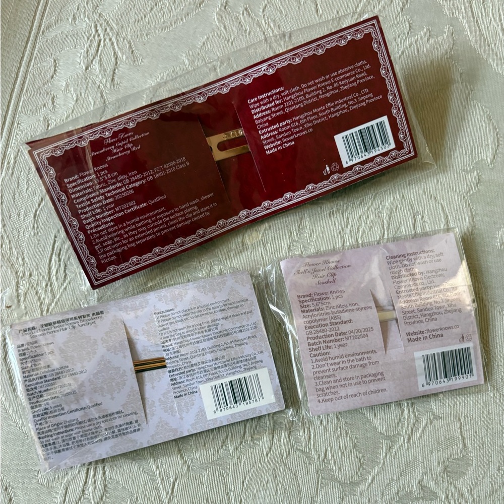 Flower Knows Hair Clips Barrette Bundle Trio NWT - Picture 7 of 15